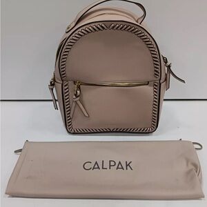 Calpak Women's Kaya Pale Pink Faux Leather Backpack with Dust Bag